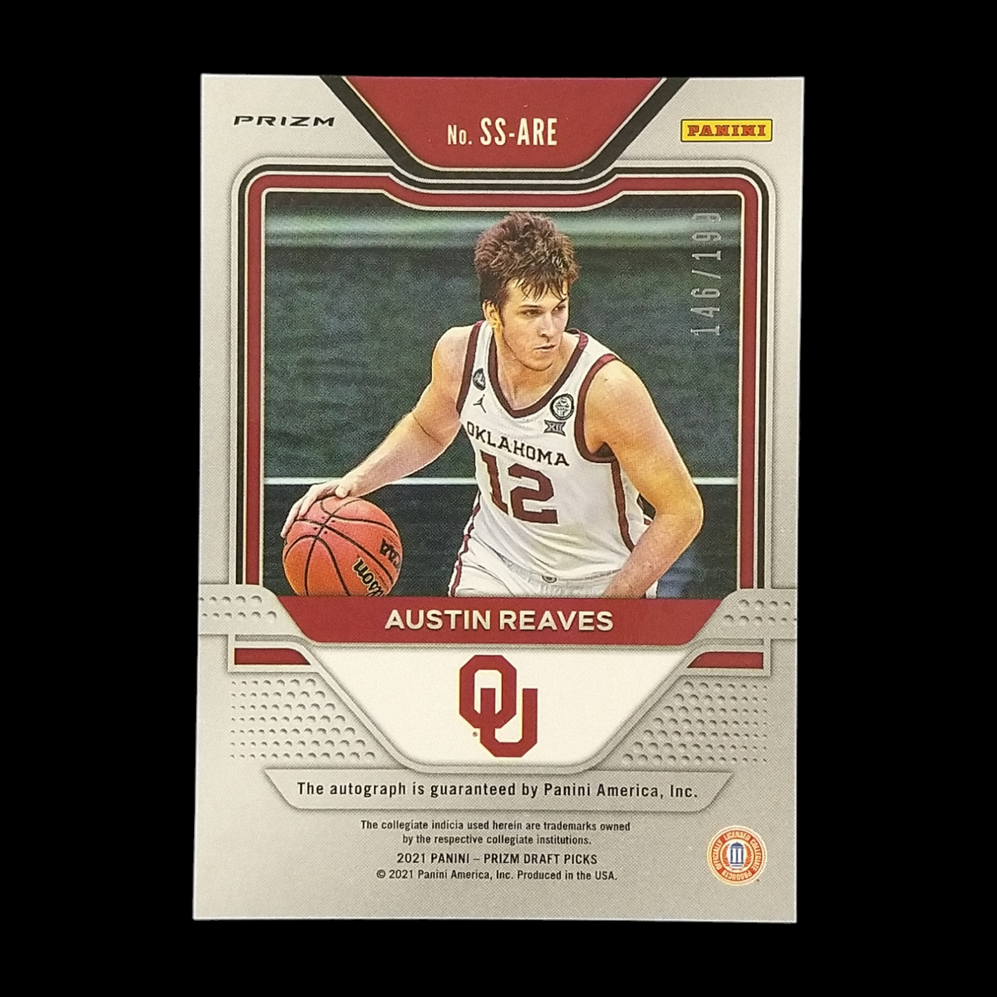 2021-22 Panini Prizm Draft Austin Reaves Red Rookie Autograph /199