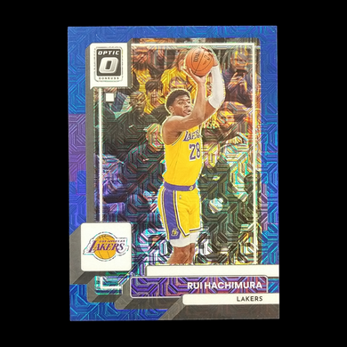 2022-23 Panini Donruss Optic Rui Hachimura Blue Mojo Prizm /24