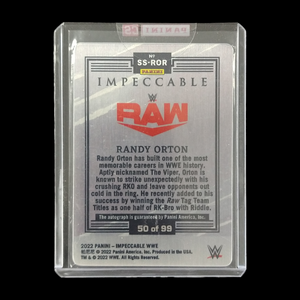 2022 Panini Impeccable Randy Orton Stainless Stars Autograph /99