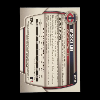 2023 Bowman Chrome Sapphire Brooks Lee Aqua Refractor /55