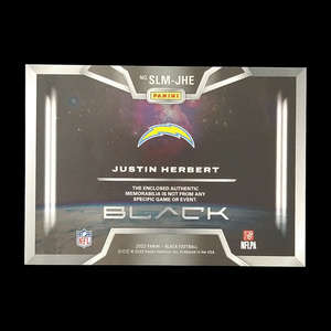 2022 Panini Black Justin Herbert Starlight Jersey Relic /75