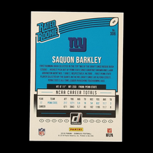 Load image into Gallery viewer, 2018 Panini Donruss Rated Rookie Saquon Barkley Press Proof Blue