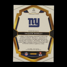 Load image into Gallery viewer, 2018 Panini Select Saquon Barkley Rookie Premier Level Silver Prizm