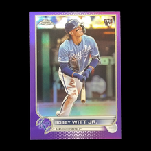 Load image into Gallery viewer, 2022 Topps Chrome Update Bobby Witt Jr Rookie Purple Refractor USC35