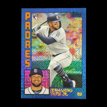 Load image into Gallery viewer, 2019 Topps Chrome Fernando Tatis Jr Silver Pack Rookie Blue Refractor /150