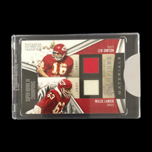 Load image into Gallery viewer, 2009 Panini National Treasures Len Dawson &amp; Willie Lanier  Dual Jersey /99