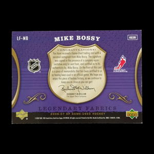 2006-07 Upper Deck SP Game Used Mike Bossy Jersey Autograph /100