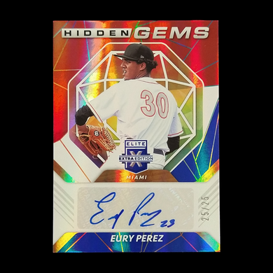 2021 Panini Elite Eury Perez Hidden Gems Autograph /25