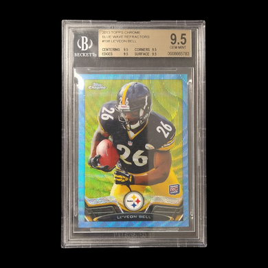 2013 Topps Chrome Le'Veon Bell Rookie Blue Wave Refractor BGS 9.5