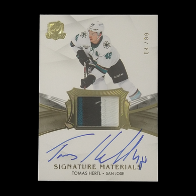 2020-21 Upper Deck The Cup Tomas Hertl Jersey Patch Autograph /99