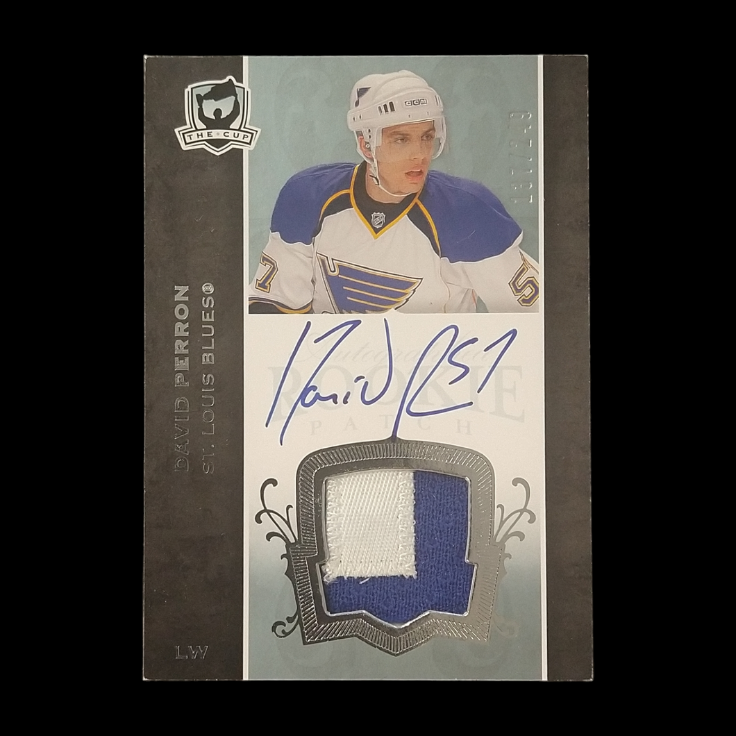 2007-08 Upper Deck The Cup David Perron Rookie Jersey Patch Autograph /249