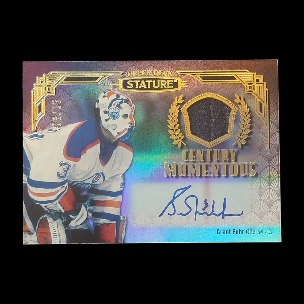 2020-21 Upper Deck Stature Grant Fuhr Relic Autograph /15