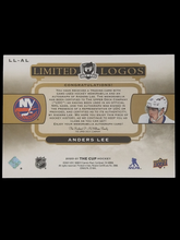 Load image into Gallery viewer, 2020-21 Upper Deck The Cup Anders Lee Limited Logo Jersey Patch Autograph /50