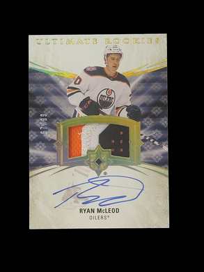 2020-21 Upper Deck Ultimate Ryan McLeod Rookie Jersey Patch Autograph /99