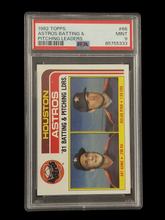 Load image into Gallery viewer, 1982 Topps Astros Pitching Leaders Art Howe &amp; Nolan Ryan PSA 9