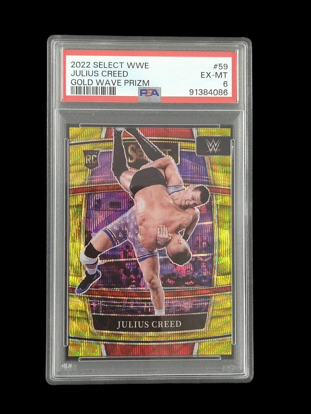 2022 Panini Select Julius Creed Gold Wave Rookie Prizm /10 PSA 6