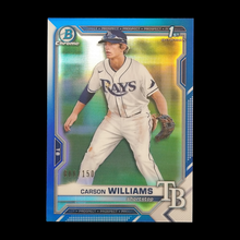 Load image into Gallery viewer, 2021 Bowman Chrome Carson Williams Blue Refractor /150