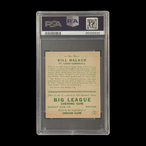 1933 Goudey Goudey Bill Walker PSA 5