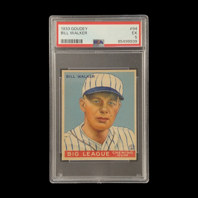 1933 Goudey Goudey Bill Walker PSA 5