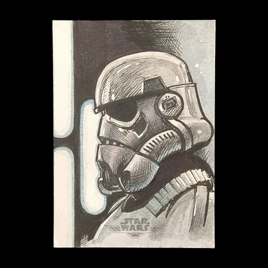 Topps Star Wars Space Storm Trooper 1/1 Sketch Card