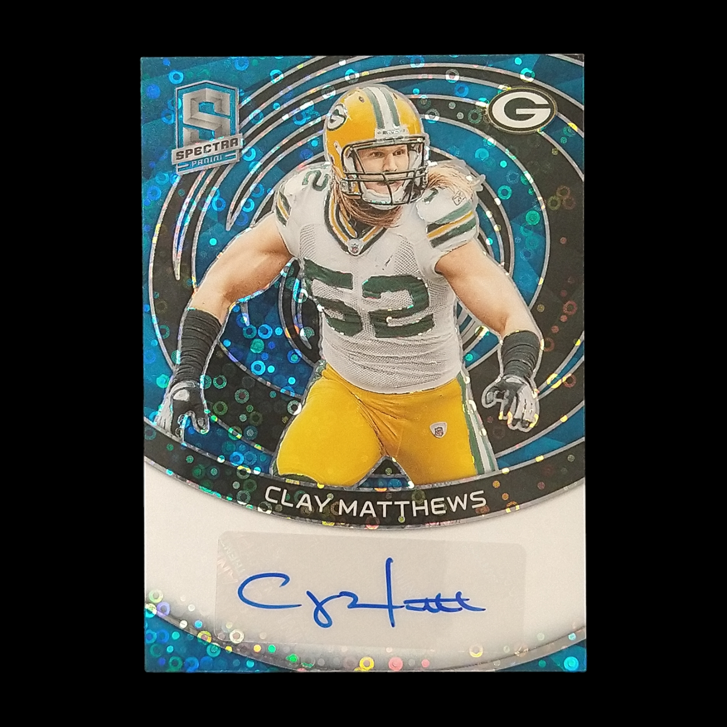 2023 Panini Spectra Clay Matthews Blue Prizm Autograph /50