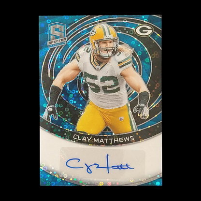 2023 Panini Spectra Clay Matthews Blue Prizm Autograph /50