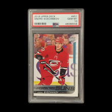 Load image into Gallery viewer, 2018 Upper Deck Andrei Svechnikov Young Guns Rookie PSA 10