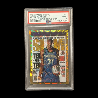 2020 Panini Hoops Kevin Garnett Slam Purple Explosion PSA 9