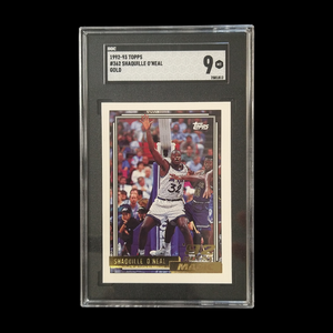 1992-93 Topps Shaquille O'Neal Gold Label Rookie SGC 9