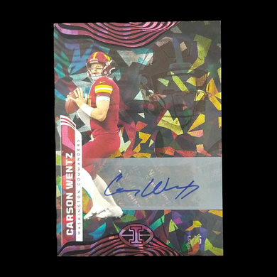 2022 Panini Illusions Carson Wentz Black Ice Autograph /5