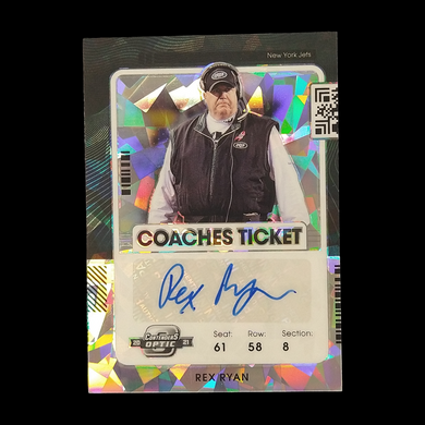 2021 Panini Optic Contenders Rex Ryan Cracked Ice Autograph /22