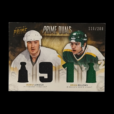 2013-14 Panini Prime Hockey Mario Lemieux & Brian Bellows Dual Jersey /200