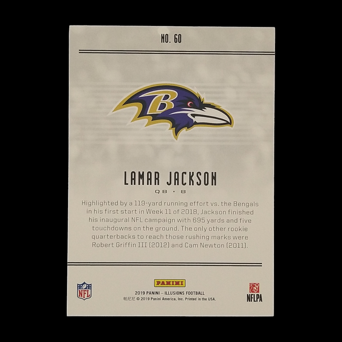 2019 Panini Illusions Lamar Jackson Green /99