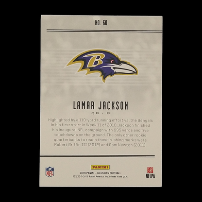 2019 Panini Illusions Lamar Jackson Green /99