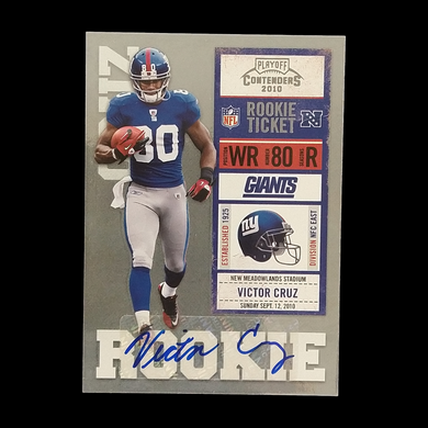 2010 Panini Contenders Victor Cruz Rookie Autograph