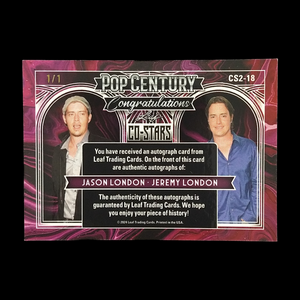 2024 Leaf Pop Century Jason London & Jeremy London Autograph 1/1