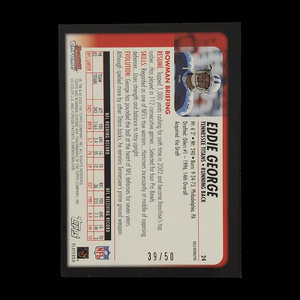 2003 Bowman Chrome Eddie George Gold Refractor /50