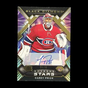 2022-23 Upper Deck Black Diamond Carey Price Gem Autograph /10