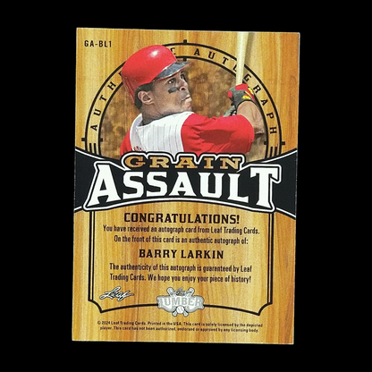2024 Leaf Lumber Barry Larkin Autograph /35