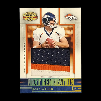 2007 Donruss Gridiron Gear Jay Cutler Next Generation Game Work Jumbo Jersey Patch /25