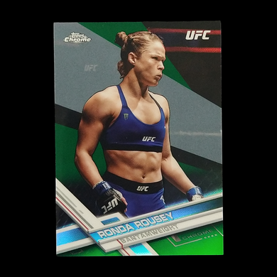 2017 Topps Chrome UFC Ronda Rousey Green Refractor