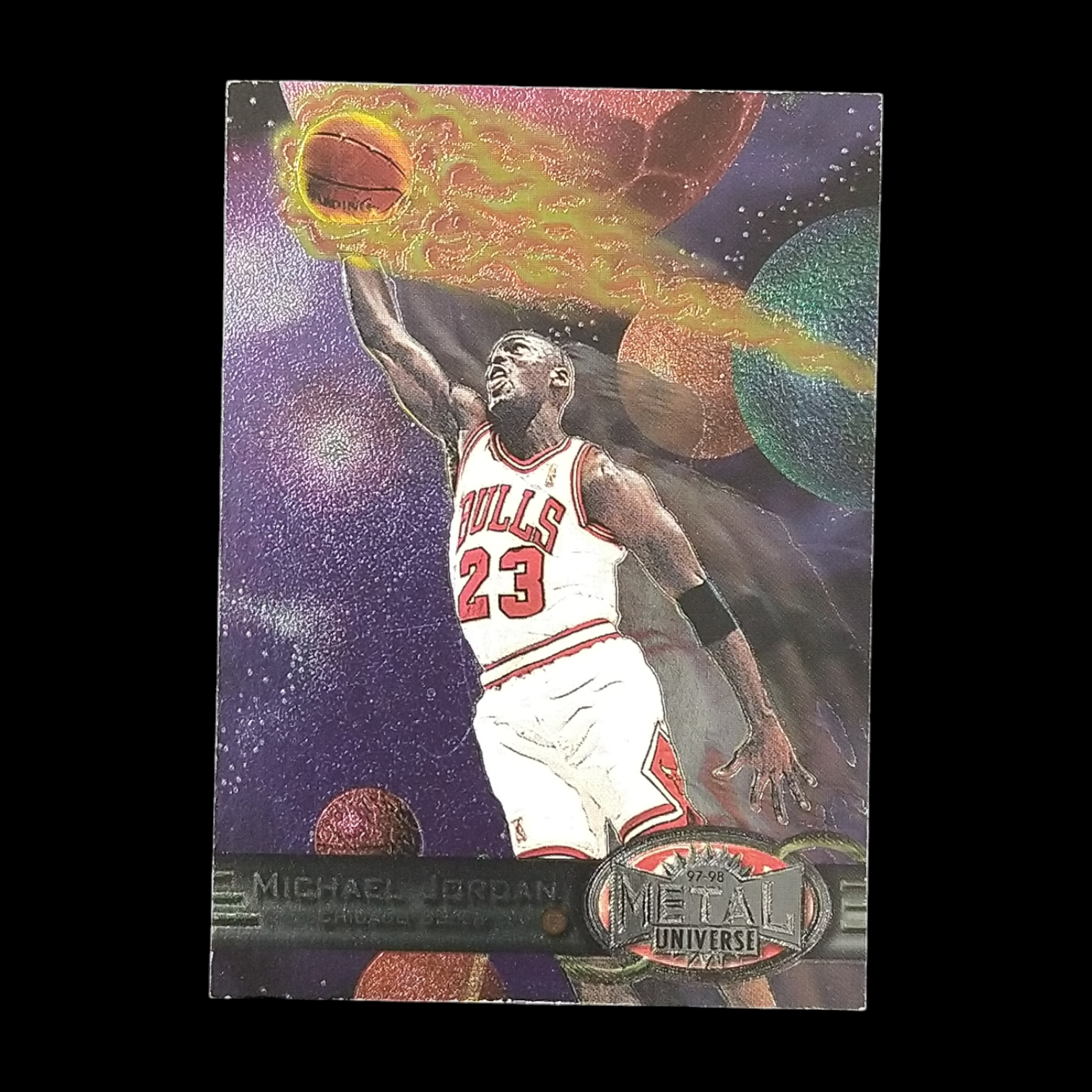 1997 METAL UNIVERSE MICHAEL JORDAN #23 Michael Jordan 1997 Metal Universe #23 PSA 8 +More