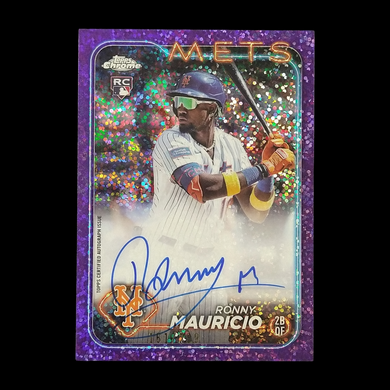 2024 Topps Chrome Ronny Mauricio Purple Speckle Rookie Autograph /299