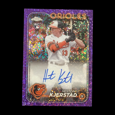 2024 Topps Chrome Heston Kjerstad Rookie Purple Speckle Autograph /299