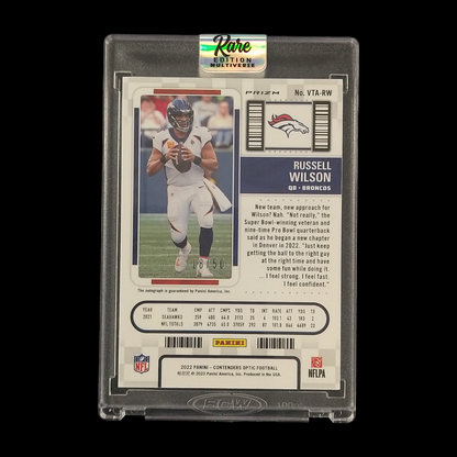 2022 Panini Contenders Russell Wilson Veteran Ticket Autograph /50