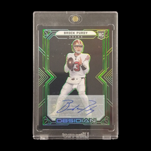 Load image into Gallery viewer, 2022 Panini Obsidian Brock Purdy Rookie Green Etch Autograph /50