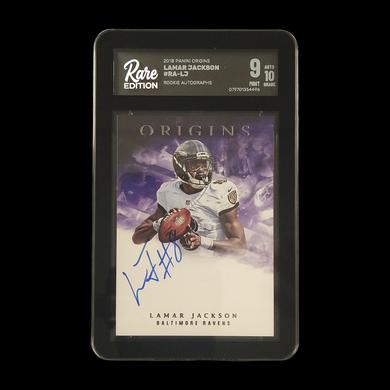 2018 Panini Origins Lamar Jackson Rookie Autographs Rare Edition 9 / 10