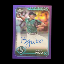 Load image into Gallery viewer, 2024 Topps Chrome Bryant Woo Rookie Purple Refractor Autograph /250