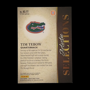 2023 Panini Select Draft Tim Tebow Artistic Silver Prizm SSP