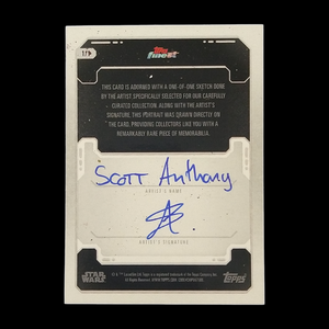 2023 Topps Finest C2-B9 Scott Anthony 1/1 Sketch